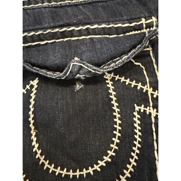 True Religion Joey Super T Jeans 38x32 Denim Distressed Fair/Good Used Condition - Picture 13 of 15